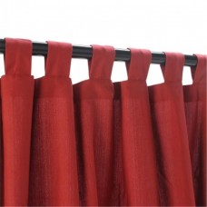Outdoor Curtains CUR108GN 54 inch x 108 inch WeatherSmart Outdoor Curtain with Tabs - Garnet   